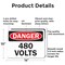 Signmission 480 Volts Danger Sign, Aluminum, 14in W x 10in L, 2PK OS-2PACK-DS-A-1014-L-19262 - alternate 6